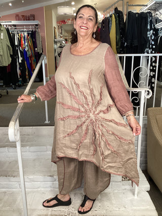GAUZE STAR TUNIC - C/L MAUVE