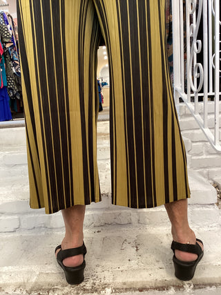 TURN STRIPE PANT - MUSTARD