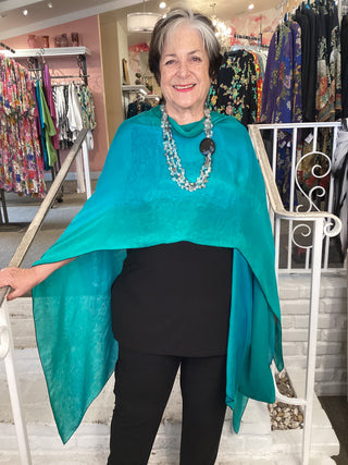 RUANA - GORGETTE SEAFOAM