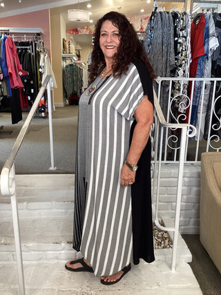 S/S Patch Dress - Black Combo