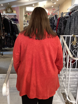 FRENCH TERRY TUNIC - SCARLET
