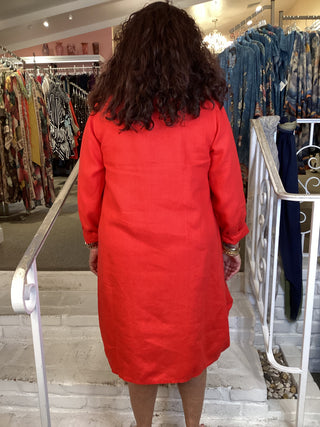 L/S CIRCLE DRESS - RED