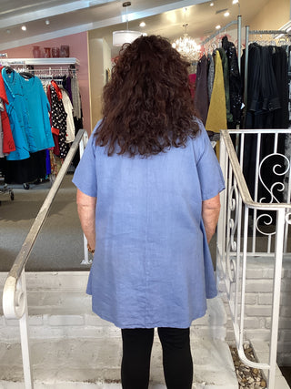 DOUBLE PKT TOP - DENIM