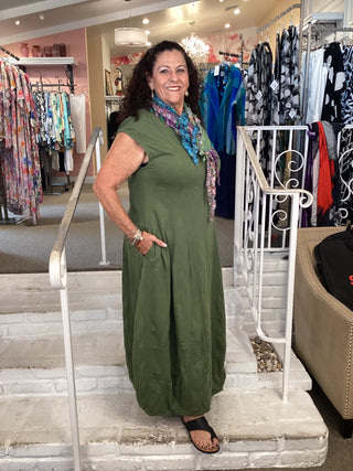 ORTENSIA DRESS - GREEN