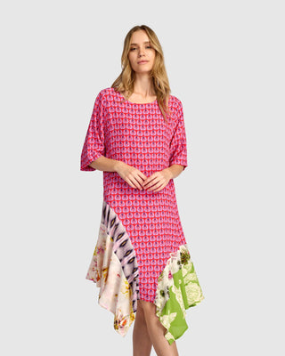 SD173B S/S BOHEME FLOUNCE DRES