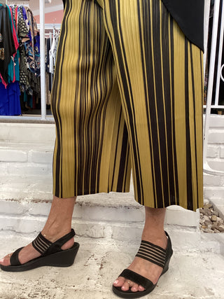 TURN STRIPE PANT - MUSTARD