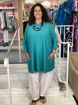 COTTON 2 PKT TUNIC - RIVIERA