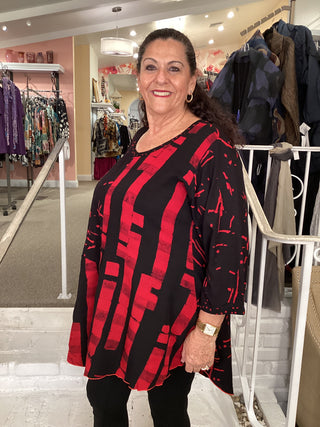 SOPHIA 3/4 - RED & BLACK