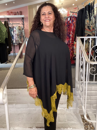 ET343O ORNATE CHIFFON TUNIC
