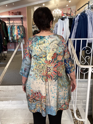 TUNIC PLEAT BACK - MANDALA