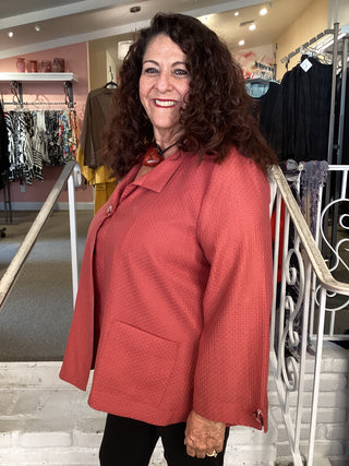 ORGANZA  A LINE JKT - GARNET