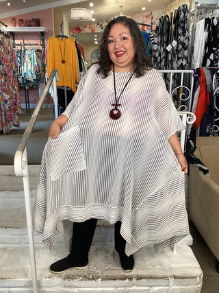 OPORTUNA DRESS - WHITE/INDIGO