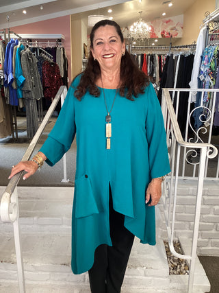 LONG ASYM TUNIC - JADE