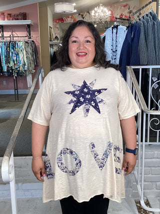 LOVE FLOWY TUNIC - ECRU