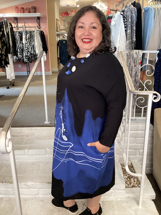 ONE SIZE DRESS - BLUE