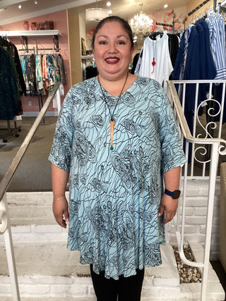 2494 V Bias A Tunic – Abs Aqua