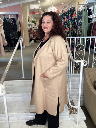 DELANEY KNIT JACKET - TAN