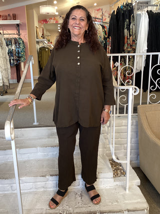 Fiona Crop Pant - Espresso