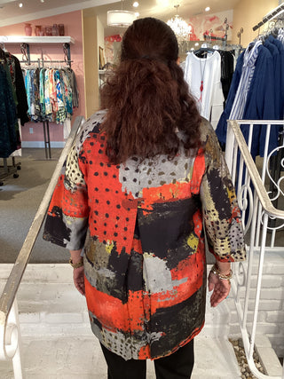 POCKET BLOUSE - RED BLOCK