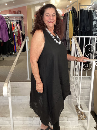 LAYERS TANK DRESS - BLACK