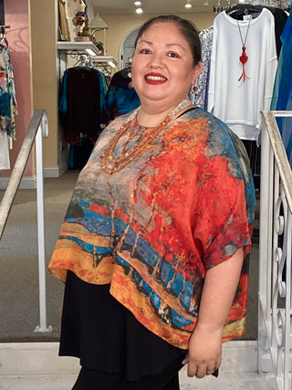 Silk Overlay Top - Glade