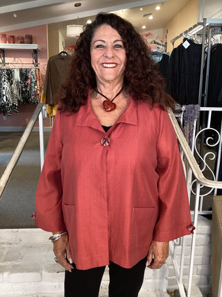 ORGANZA  A LINE JKT - GARNET