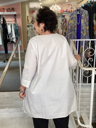 JT1075 Butterfly Tunic - White