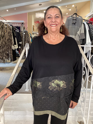 STELLA SPOT TOP -OLIVE