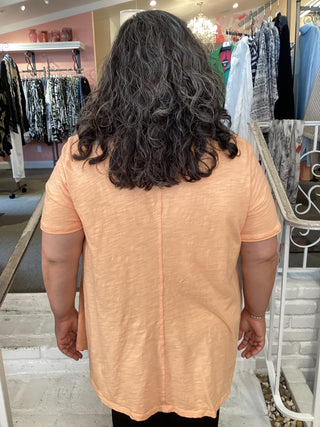 S/S TEE TOP - APRICOT