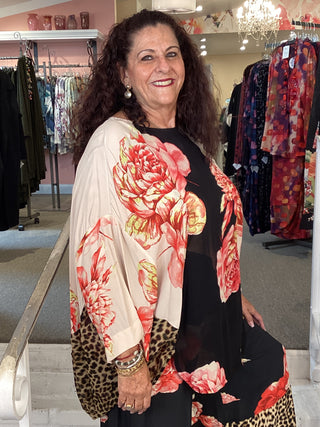 ET338F TUNIC - 2 FLORAL PRINT