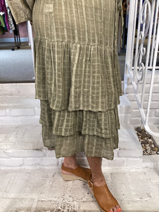 BB1517 Layered Skirt - Moss