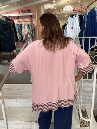 V DOLMAN TRIM - POWDER PINK