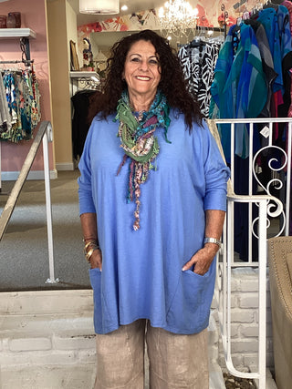 COTTON 2 PKT TUNIC - FORGET ME