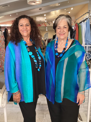 KC6 Origami Organza Jacket - Turquoise