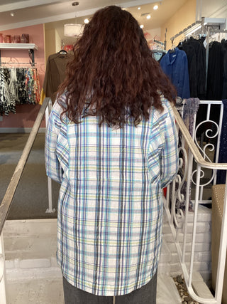 BLURRED PLAIND TUNIC - SKY