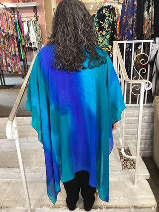 RUANA - CHIFFON TURQ/BLUE