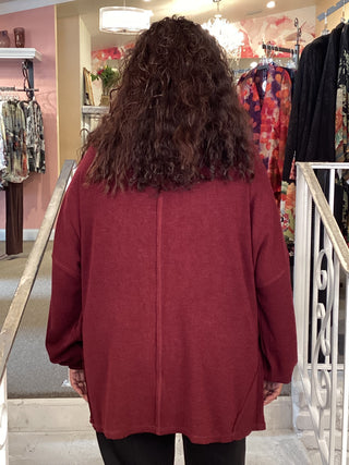 OVERSIZE SWEATER - WINE
