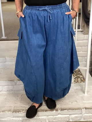 FLAP PANT - DENIM