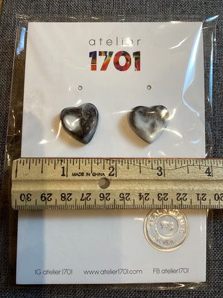 EARING HEARTS BLK/WHT