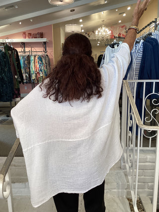ROZA 2 POCKET TOP - WHITE