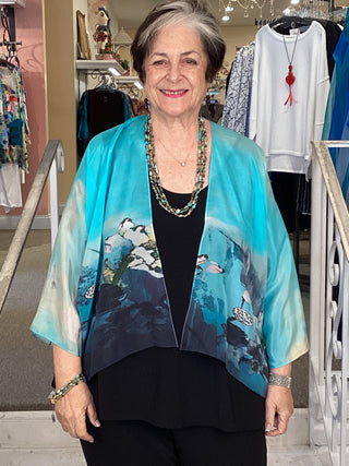 Silk Kimono Jacket - Daydream
