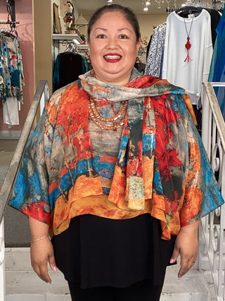 Silk Overlay Top - Glade