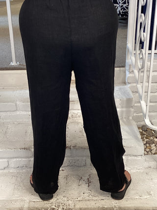 LINEN PANT - BLACK