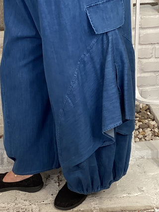 FLAP PANT - DENIM