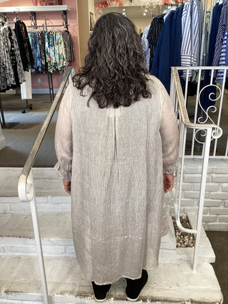 THREAD GAUZE TUNIC - BEIGE
