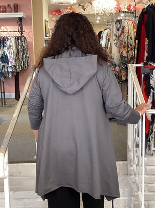LASER HOODIE PULLOVER-CHARCOAL