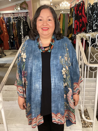 SILK KIMONO- VINTAGE KOI EMBRO