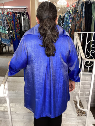 SHIMMER SWING JACKET - ROYAL B
