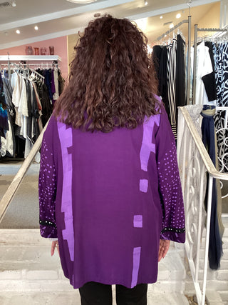 BOXY JACKET-PURPLE BLOCK COMBO
