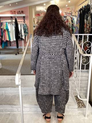 GT1591 CHECK BUTTON TUNIC